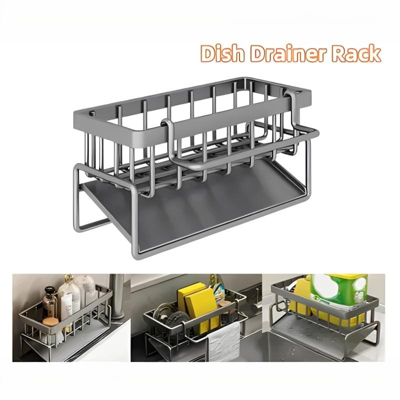 Tiny Home Bathroom Kitchen - Sponge Drainer Rack With Towel Holder