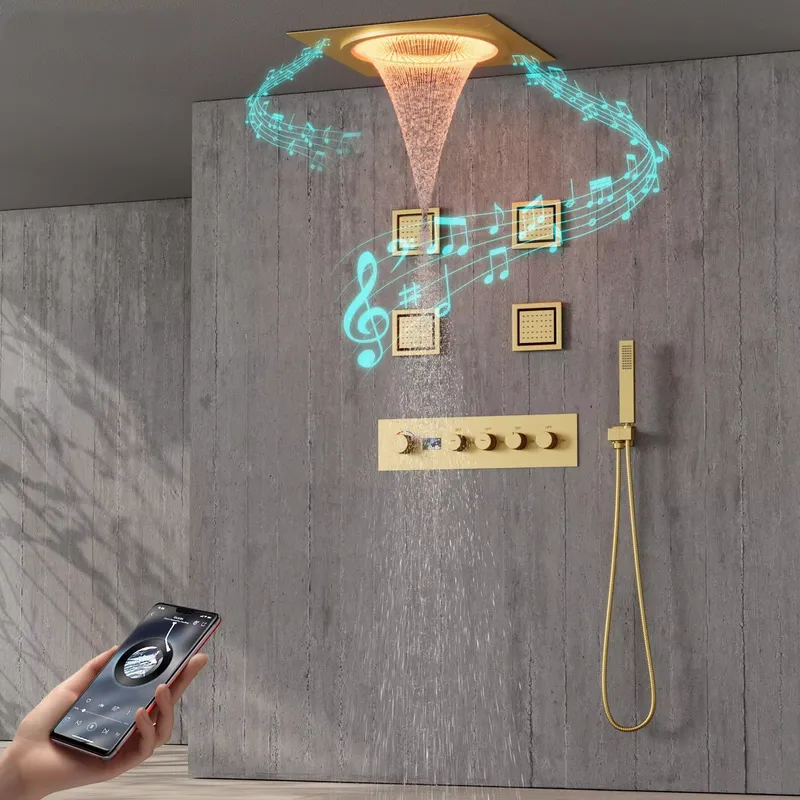 Home Bathroom Set - Smart LED Shower Set Bathroom Music