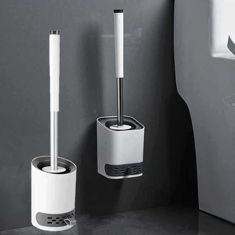 Home Creation Bathroom - Silicone TPR Toilet Brush With Tweezers