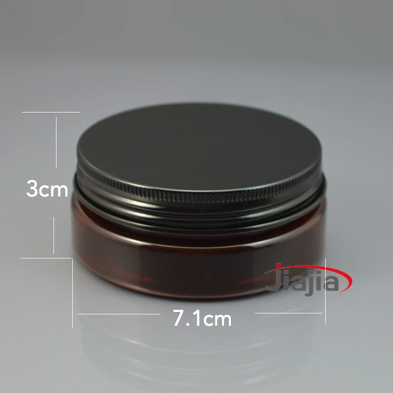 Bath Salts Jar - 50g Brown Plastic Jar Empty Tin
