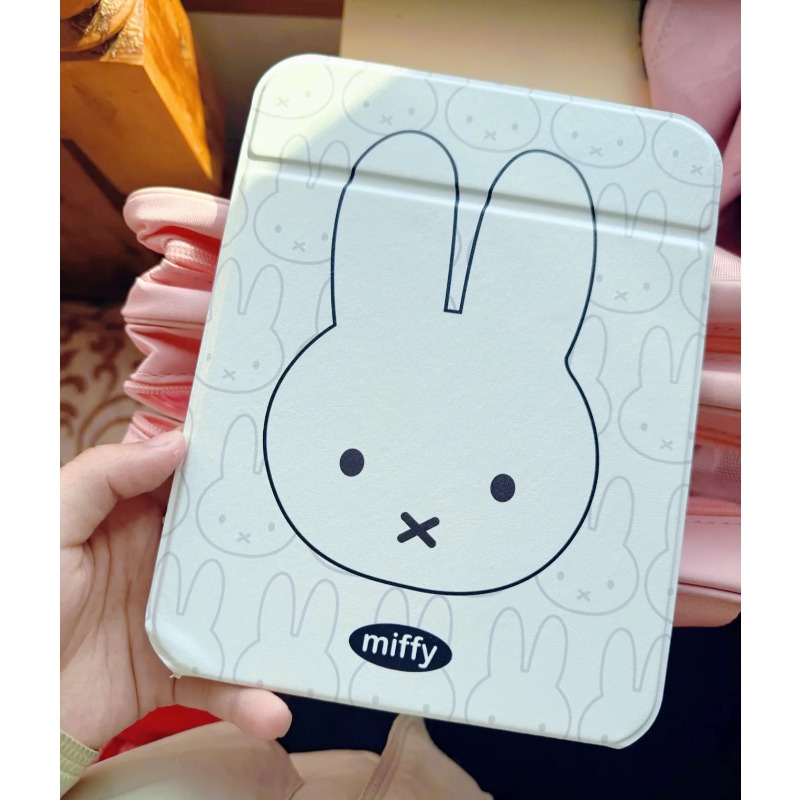 Home Goods Bathroom Mirrors - Miffy Bunny Makeup Mirror Portable Flip-Up
