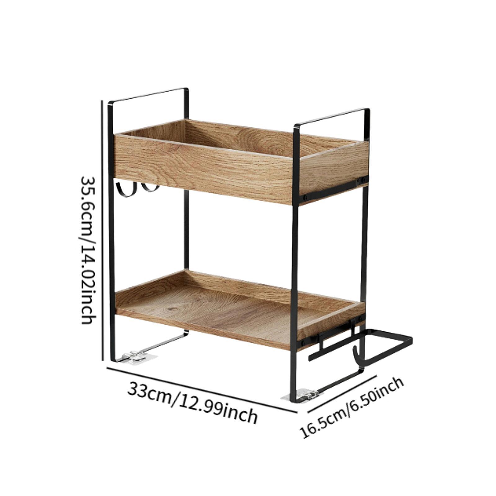 Home Bathroom With Two Toilets - Iron Wood Two Layer Bathroom Organizer