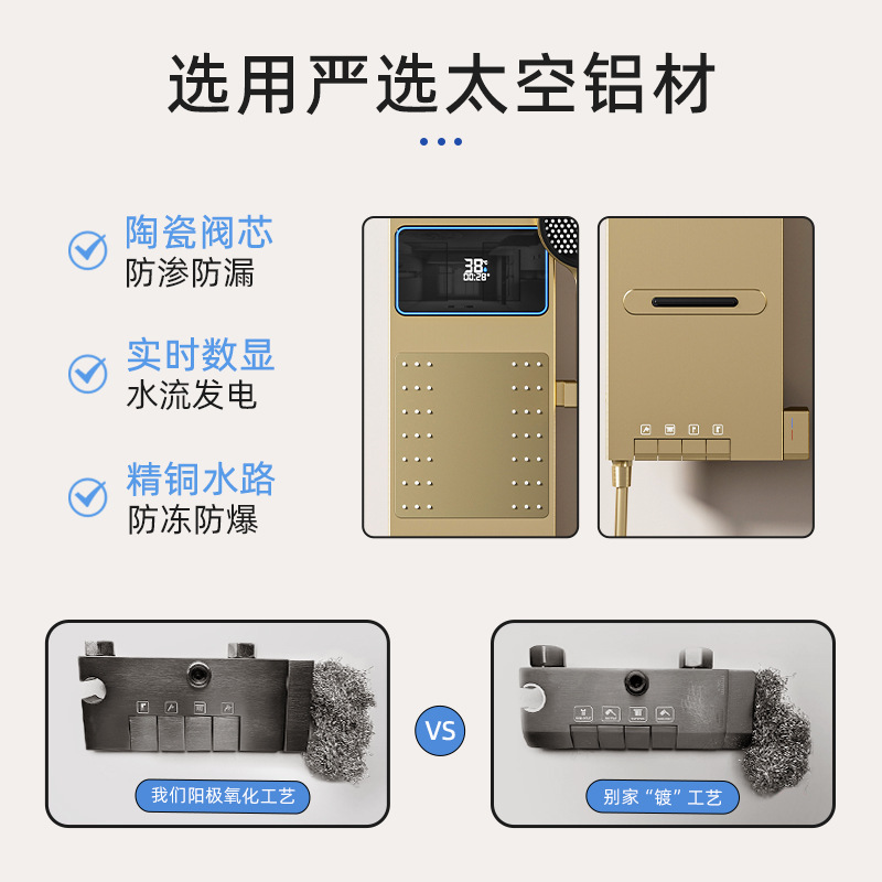 Space-Gray Smart Digital Displ - Home Bathroom Set 评论和价格
