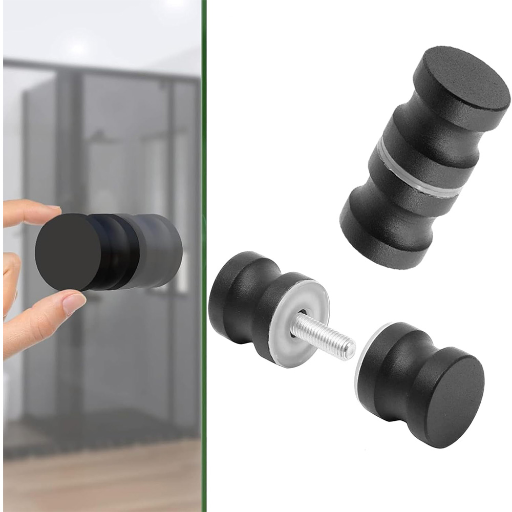Aluminum Glass Door Knob Black - Home Bathroom Hardware 评论和价格