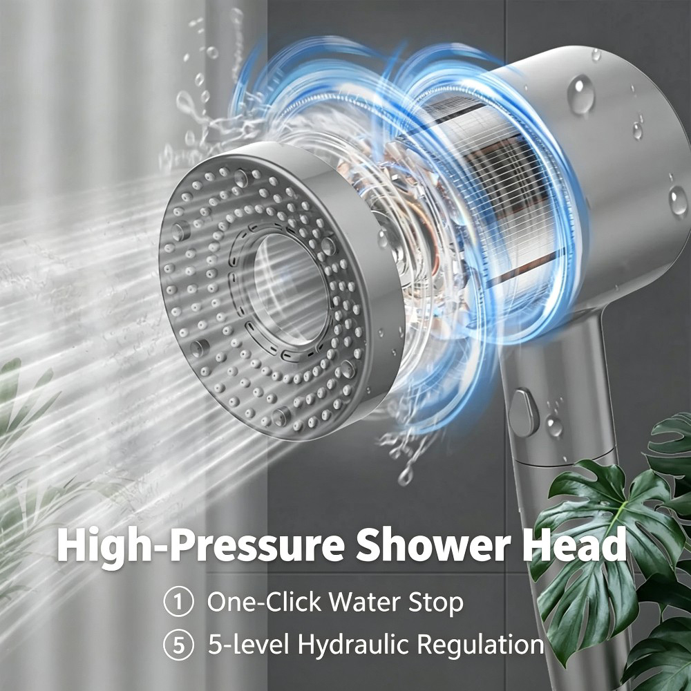 5 Adjustable Modes of High-Pre - Home One Bathroom Accessories 评论和价格