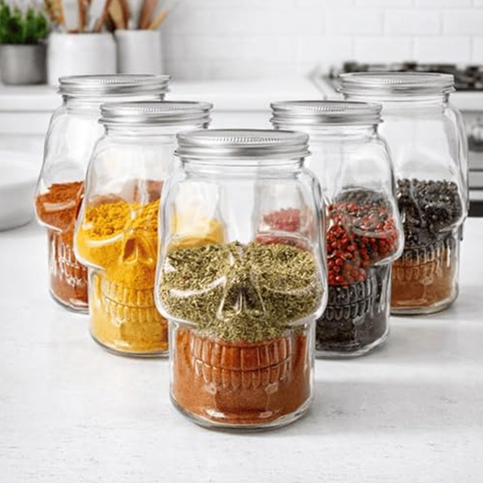 Skull Jars 500ml/800ml Reusabl - Bath Salts Jar 评论和价格