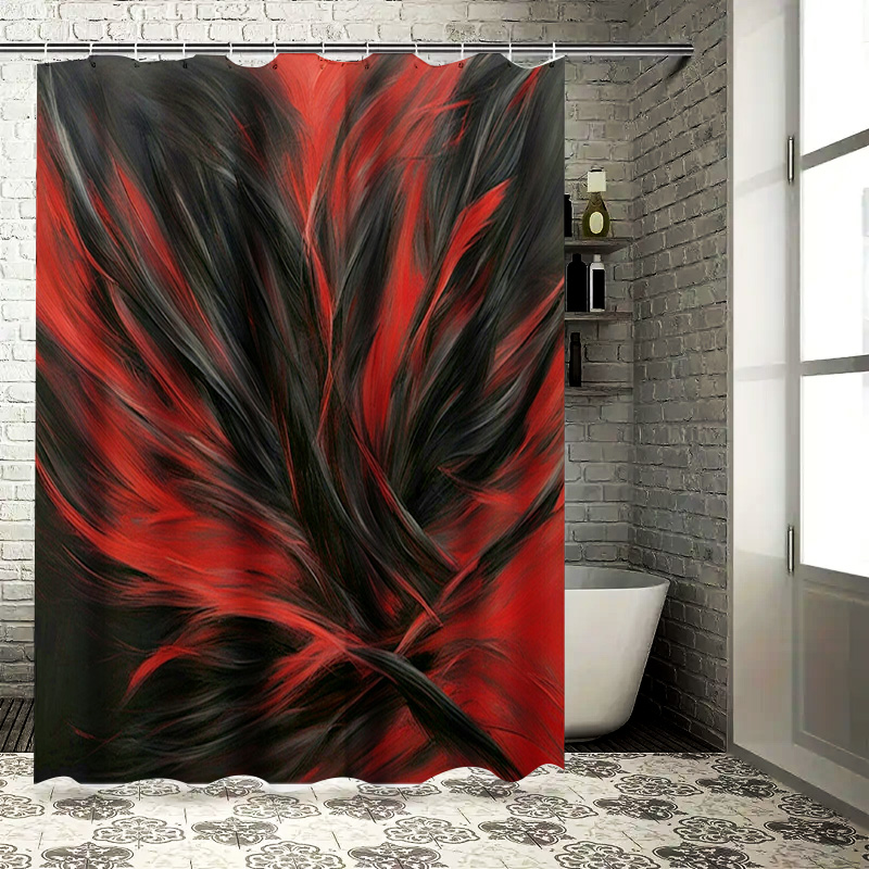 Red and Black Abstract Print S - Home Decor Bathroom Ideas 评论和价格