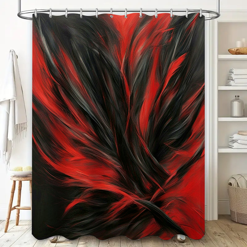 Red and Black Abstract Print S - Home Decor Bathroom Ideas 评论和价格