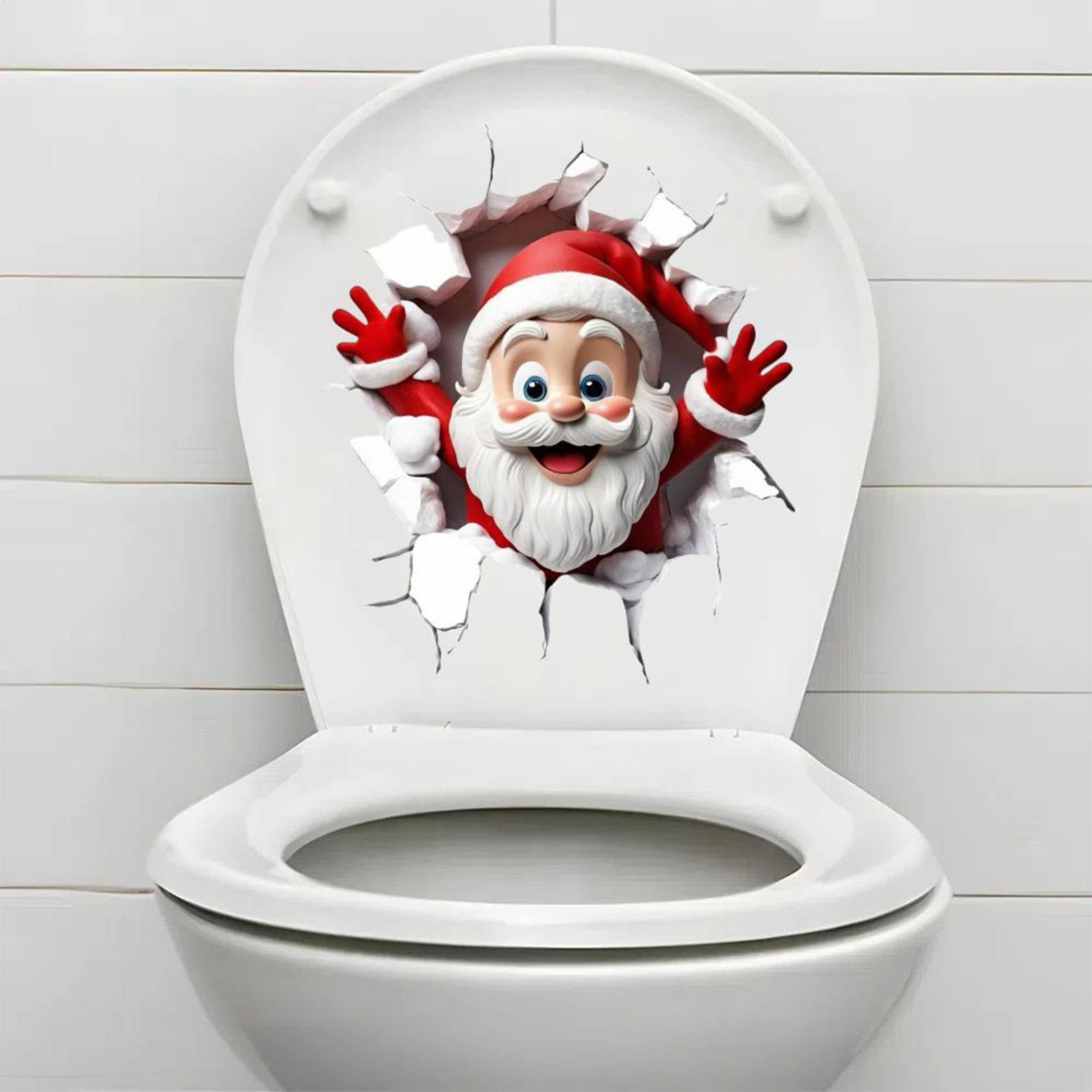 Christmas Toilet Seat Sticker  - Home Bathroom Break 评论和价格