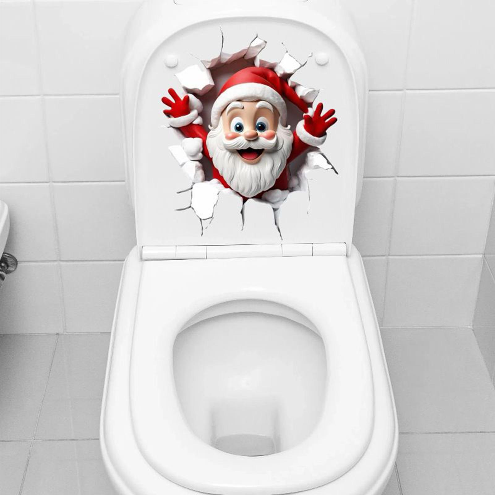 Christmas Toilet Seat Sticker  - Home Bathroom Break 评论和价格