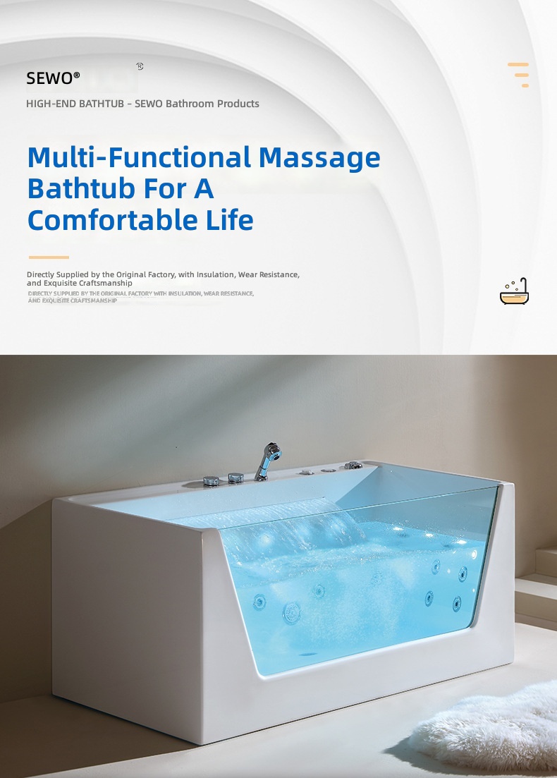 Acrylic Massage Bathtub, Smart - Home Bathroom Jacuzzi Tub 评论和价格