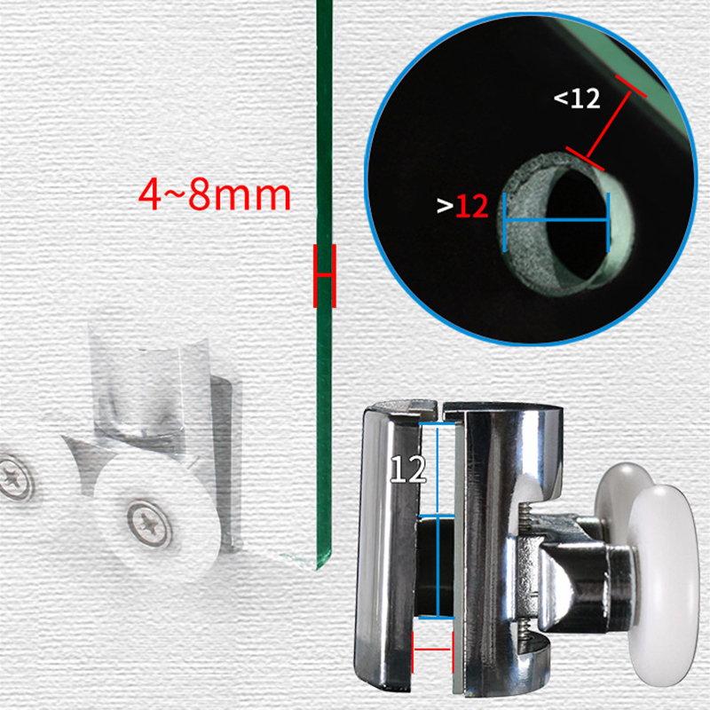 Runners Wheel Shower door Hard - Home Bathroom Hardware 评论和价格