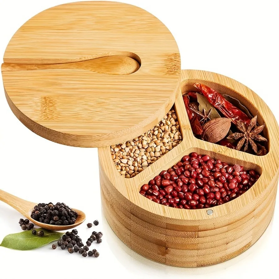 Bamboo Covered Wooden Spoon Se - Bath Salts Jar 评论和价格
