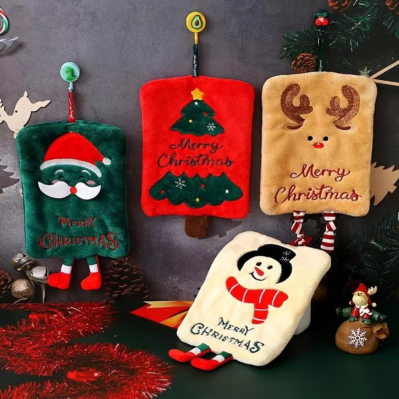 Xmas Hanging Hand Towel Coral  - Home Bathroom Design 评论和价格