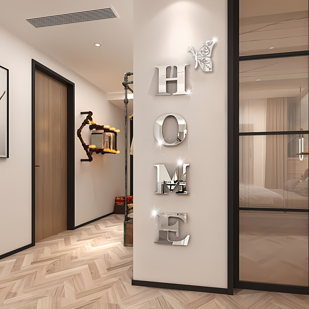 1Set 3D Mirror Wall Sticker Ne - Home Goods Bathroom Mirrors 评论和价格