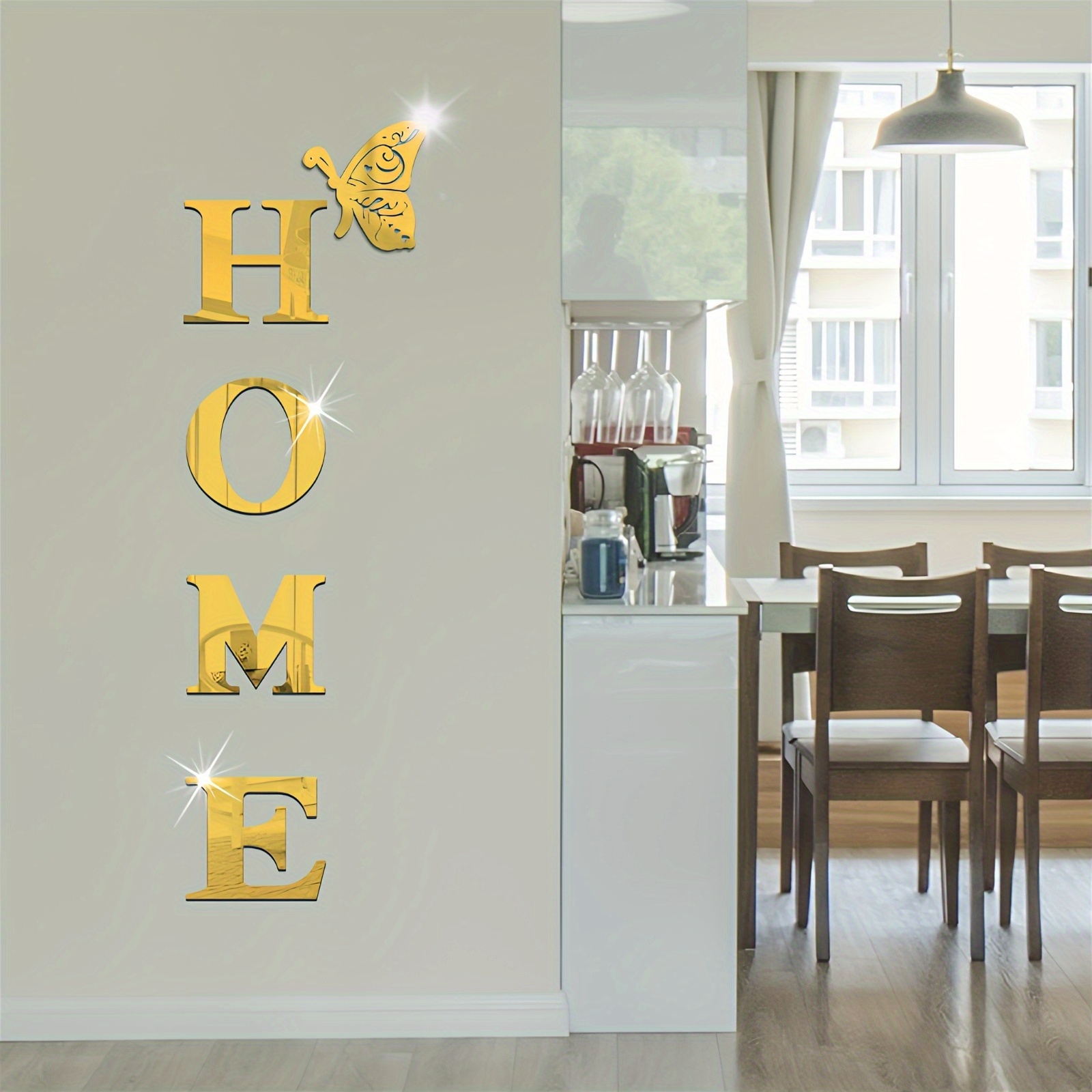 1Set 3D Mirror Wall Sticker Ne - Home Goods Bathroom Mirrors 评论和价格