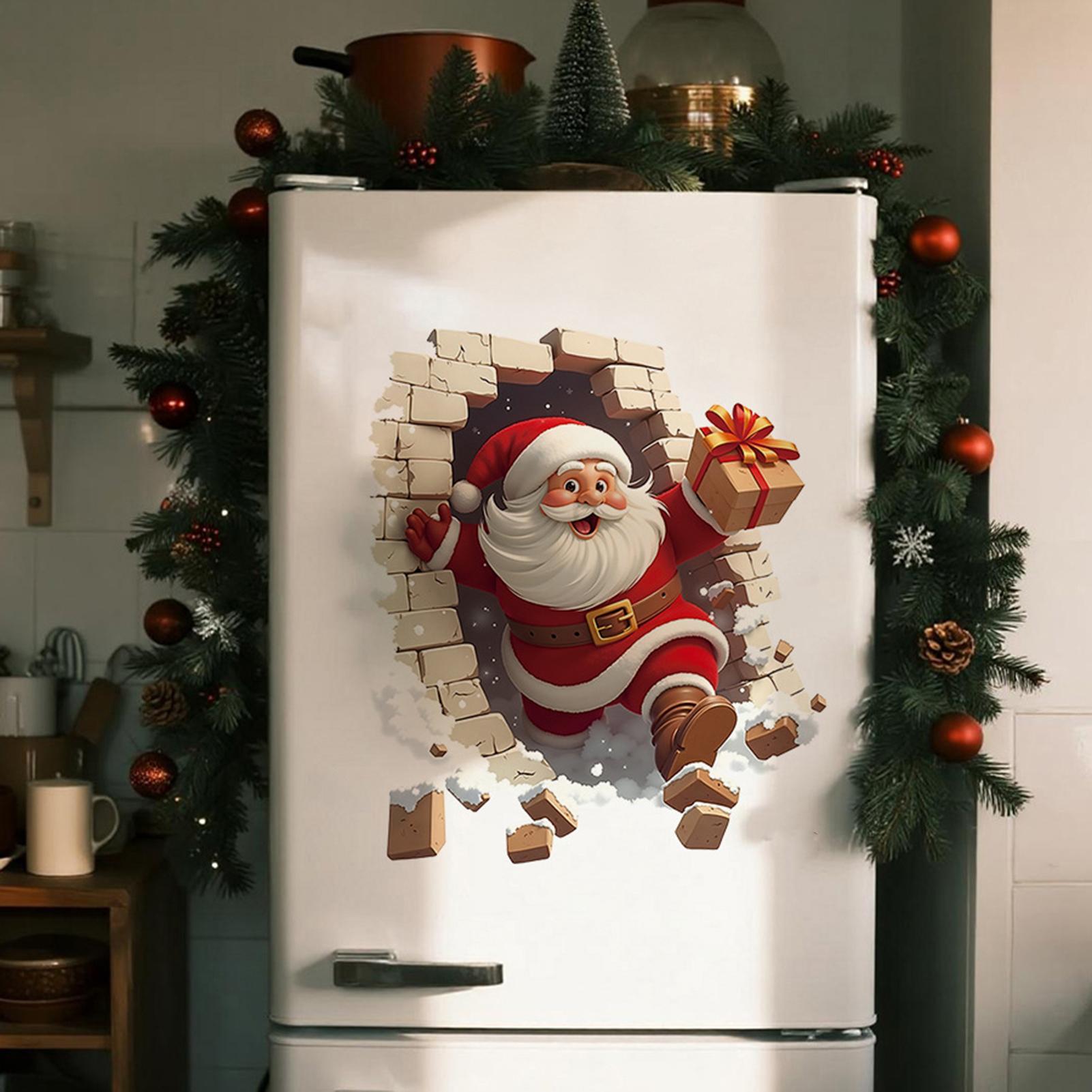 Christmas Santa Wall Decals Ch - Home Bathroom Break 评论和价格