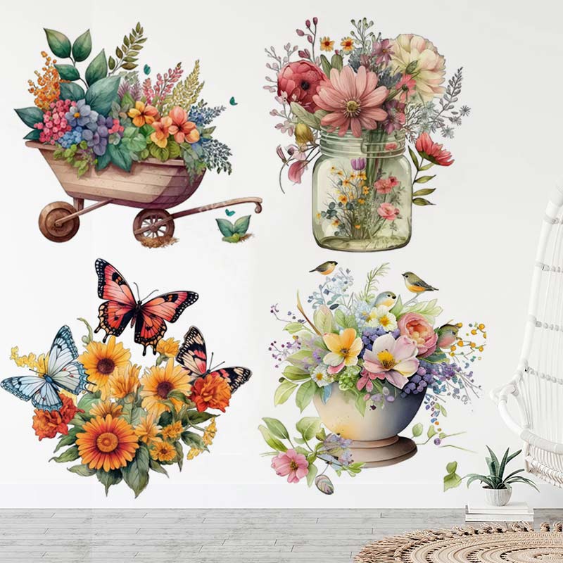 Rural Style Flower Watercolor  - Home Bathroom Wall Tiles 评论和价格