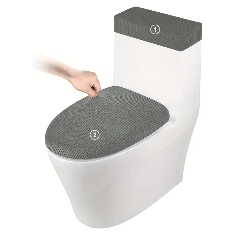 2pcs/set Stretch Toilet Lid Co - Home Bathroom With Two Toilets 评论和价格