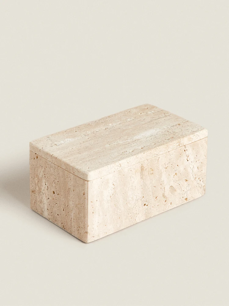 Travertine Storage Container f - Bath Salts Jar 评论和价格