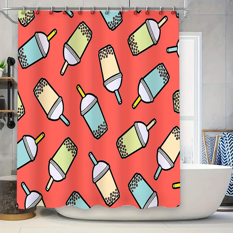 Unique Bubble Tea Shower Curta - Home Decor Bathroom Ideas 评论和价格