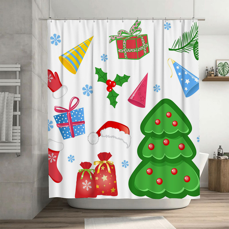 TU Shower Curtain Christmas Fo - Home Decor Bathroom Ideas 评论和价格