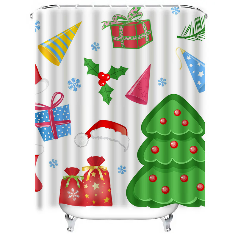 TU Shower Curtain Christmas Fo - Home Decor Bathroom Ideas 评论和价格