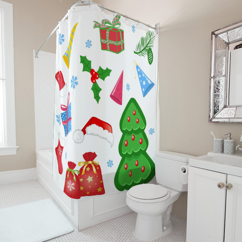 TU Shower Curtain Christmas Fo - Home Decor Bathroom Ideas 评论和价格
