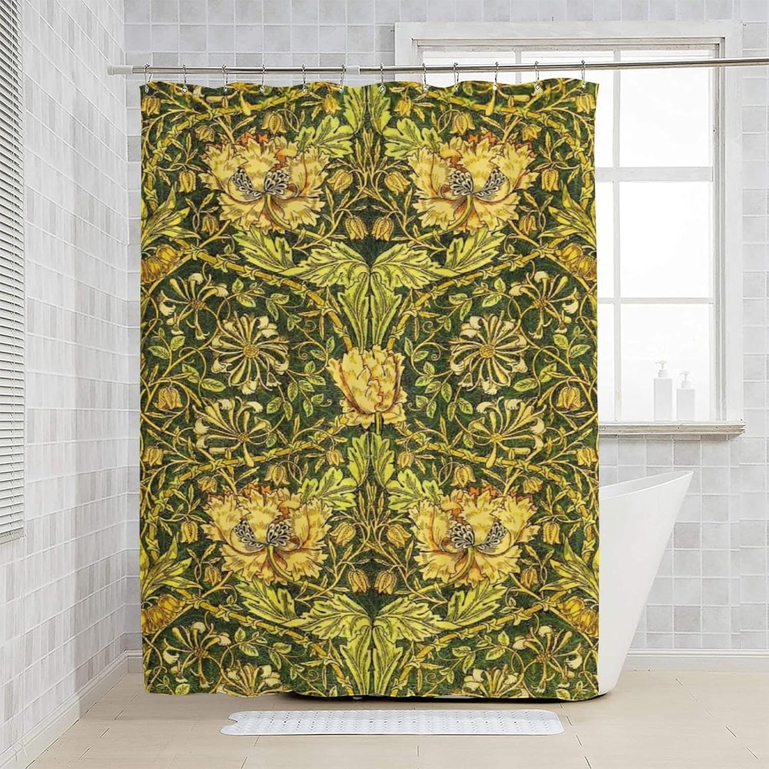 Waterproof Botanical Shower Cu - Home Decor Bathroom Ideas 评论和价格