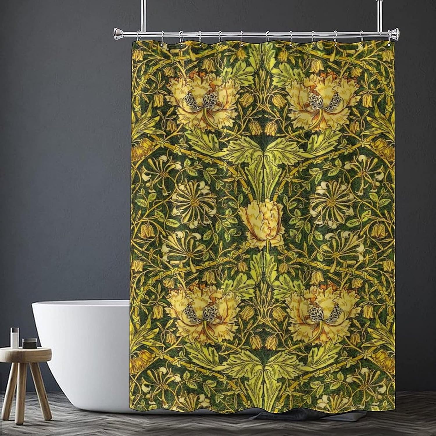 Waterproof Botanical Shower Cu - Home Decor Bathroom Ideas 评论和价格