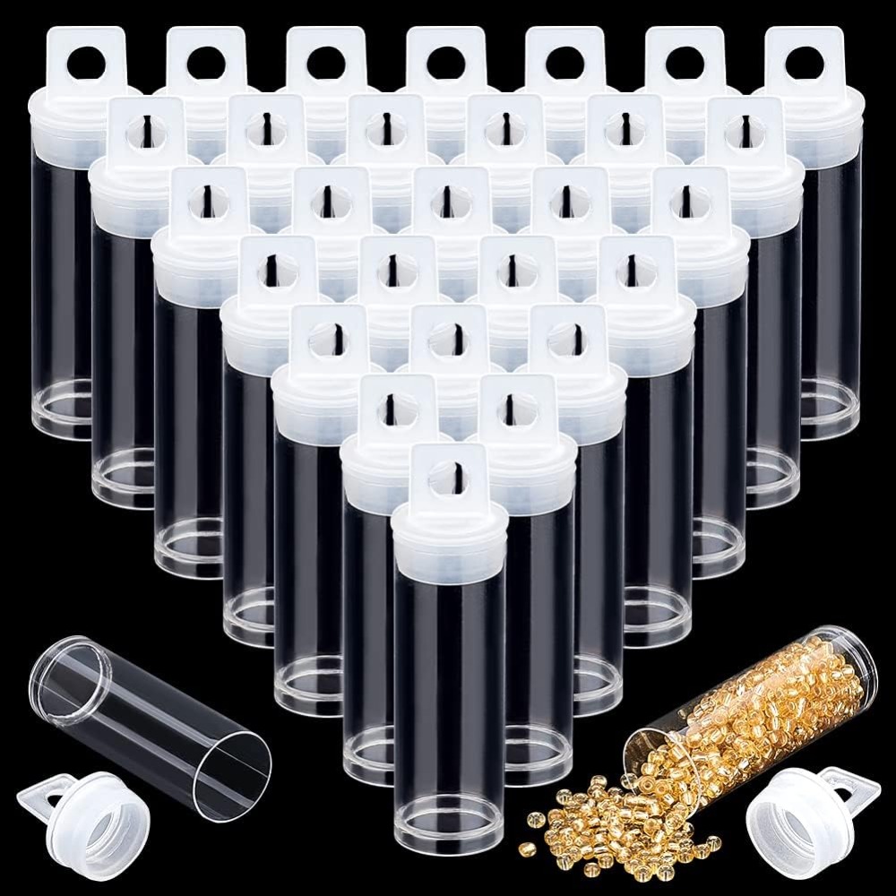 30pcs Clear Tube Bead Containe - Bath Salts Jar 评论和价格