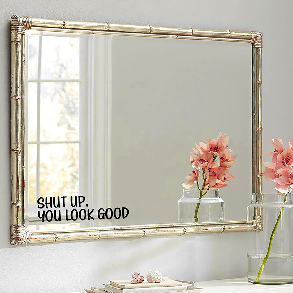 Sh*t UP You Look Good Quote Mi - Home Goods Bathroom Mirrors 评论和价格