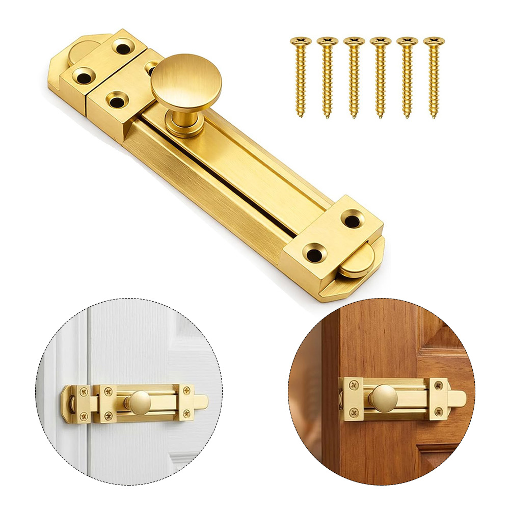 5 Inch Solid Brass Sliding Doo - Home Bathroom Hardware 评论和价格