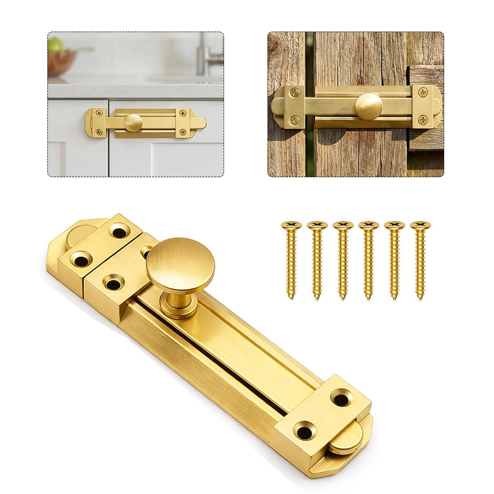 5 Inch Solid Brass Sliding Doo - Home Bathroom Hardware 评论和价格