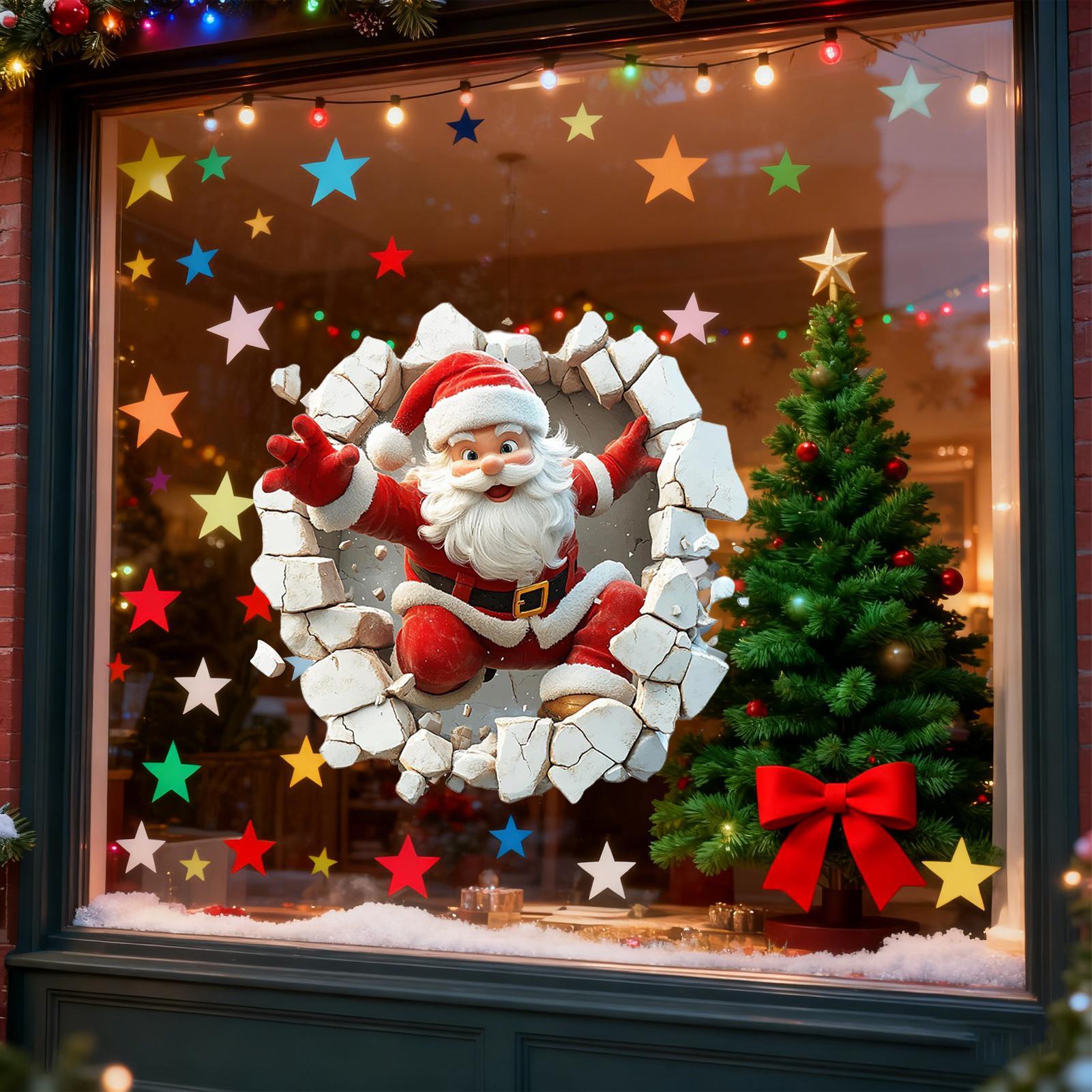 Holiday Window Clings Adorable - Home Bathroom Break 评论和价格