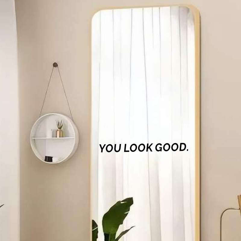 You Look Good Mirror Wall Stic - Home Goods Bathroom Mirrors 评论和价格