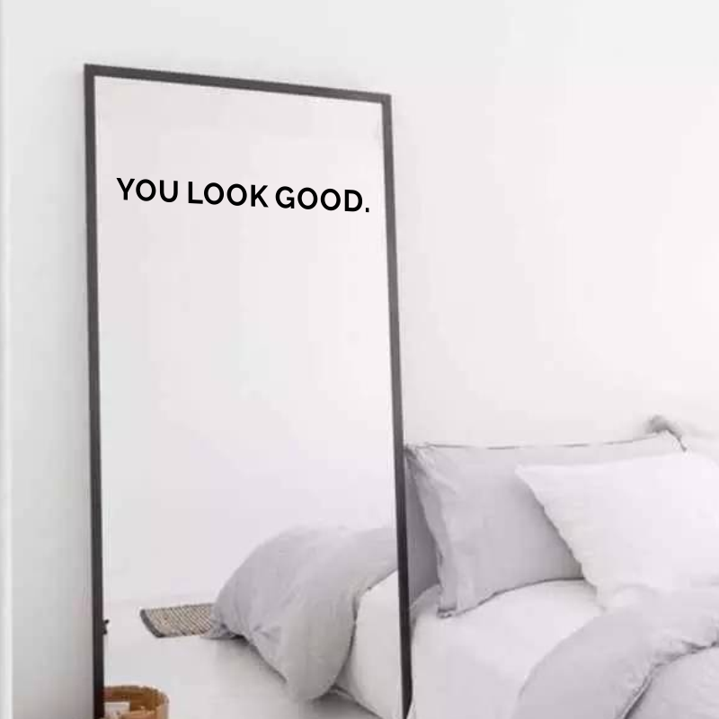You Look Good Mirror Wall Stic - Home Goods Bathroom Mirrors 评论和价格