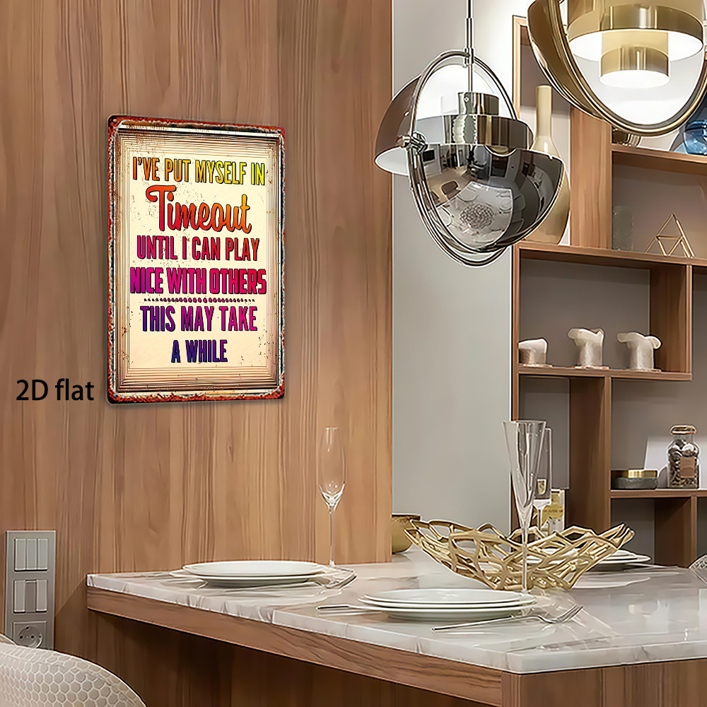 2D Metal Sign, Retro Iron Wall - Home Bathroom Break 评论和价格