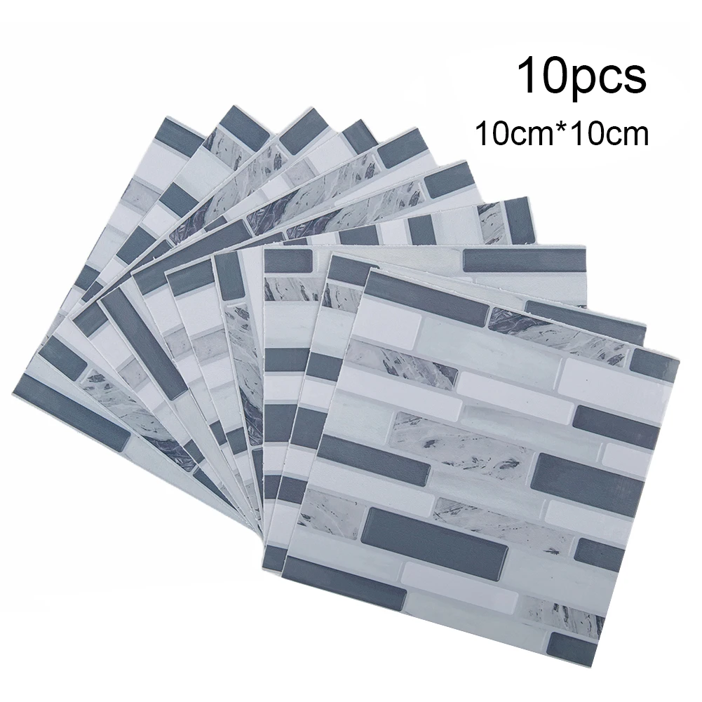 10x Self-Adhesive 3D-Mosaic Ti - Home Bathroom Wall Tiles 评论和价格
