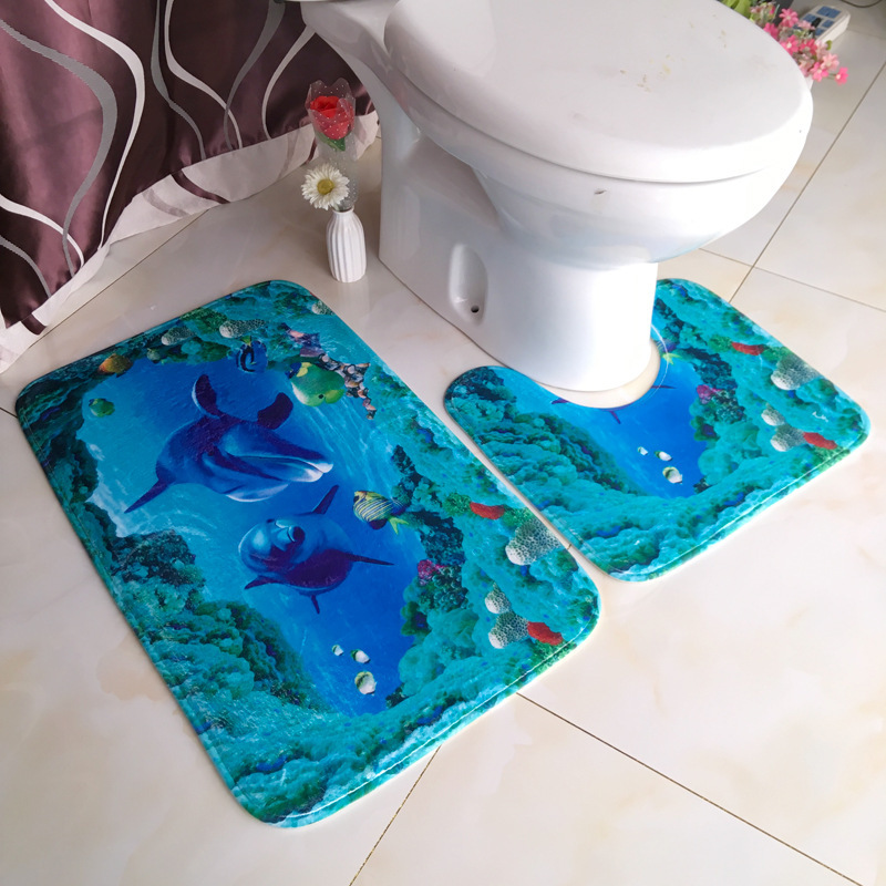 Home Carpet Bathroom Floor Mat - Home Bathroom With Two Toilets 评论和价格