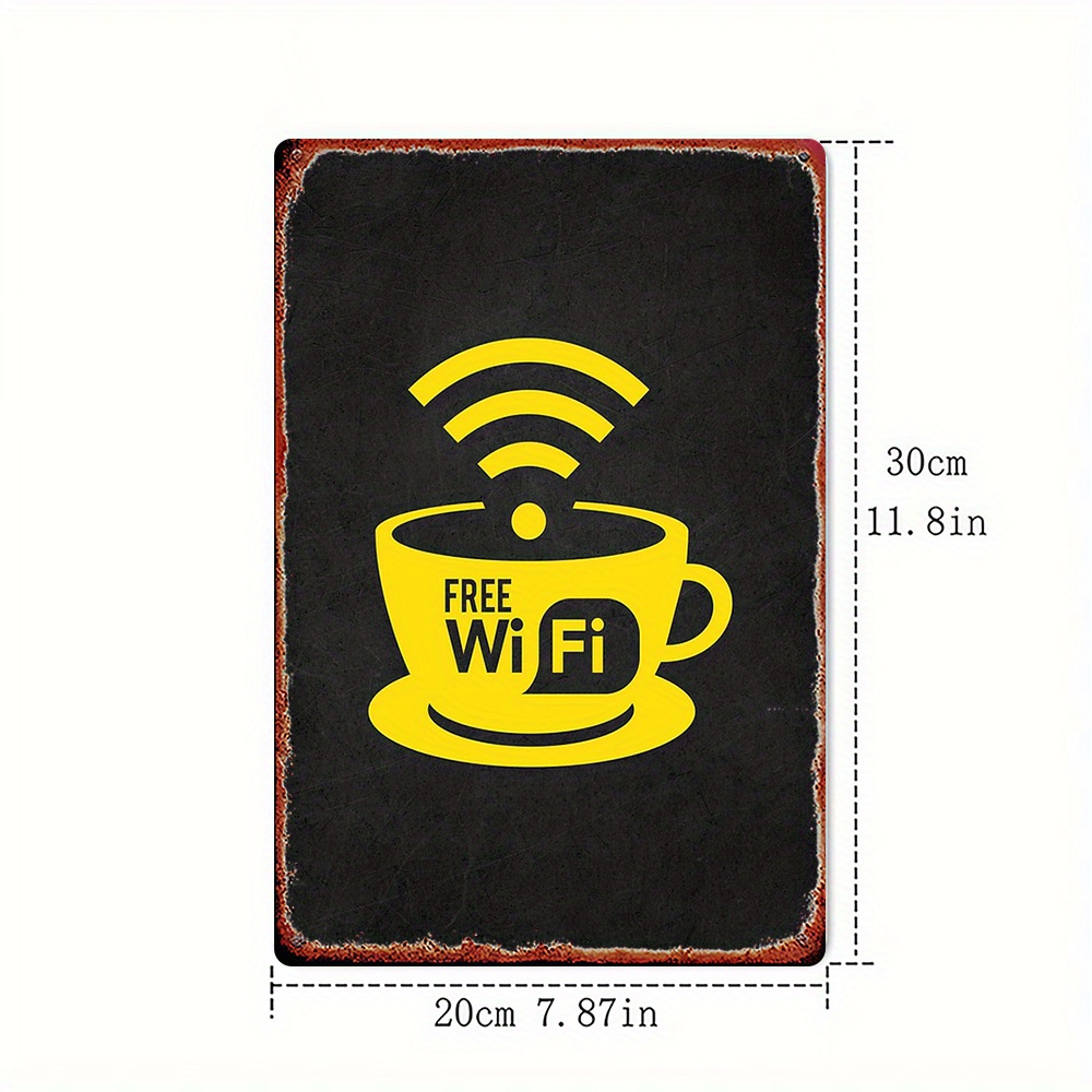 2D Vintage Metal Sign, WiFi Zo - Home Decor Bathroom Ideas 评论和价格