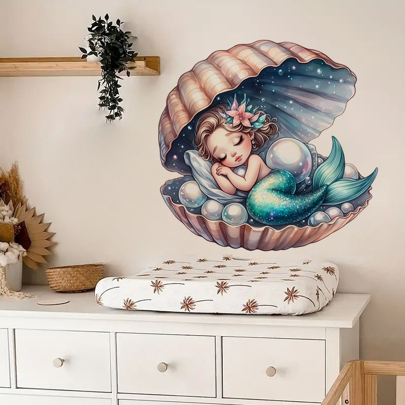 Pretty Mermaid Sticker, Water- - Home Bathroom Wall Tiles 评论和价格