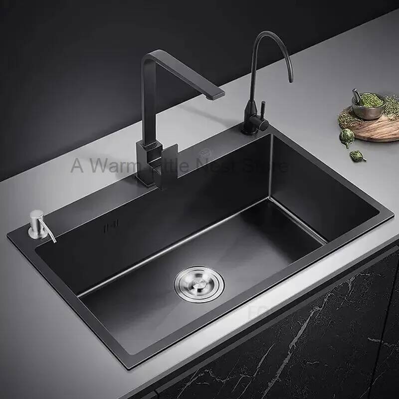 Black Nano Kitchen Sinks Bathr - Home One Bathroom Accessories 评论和价格