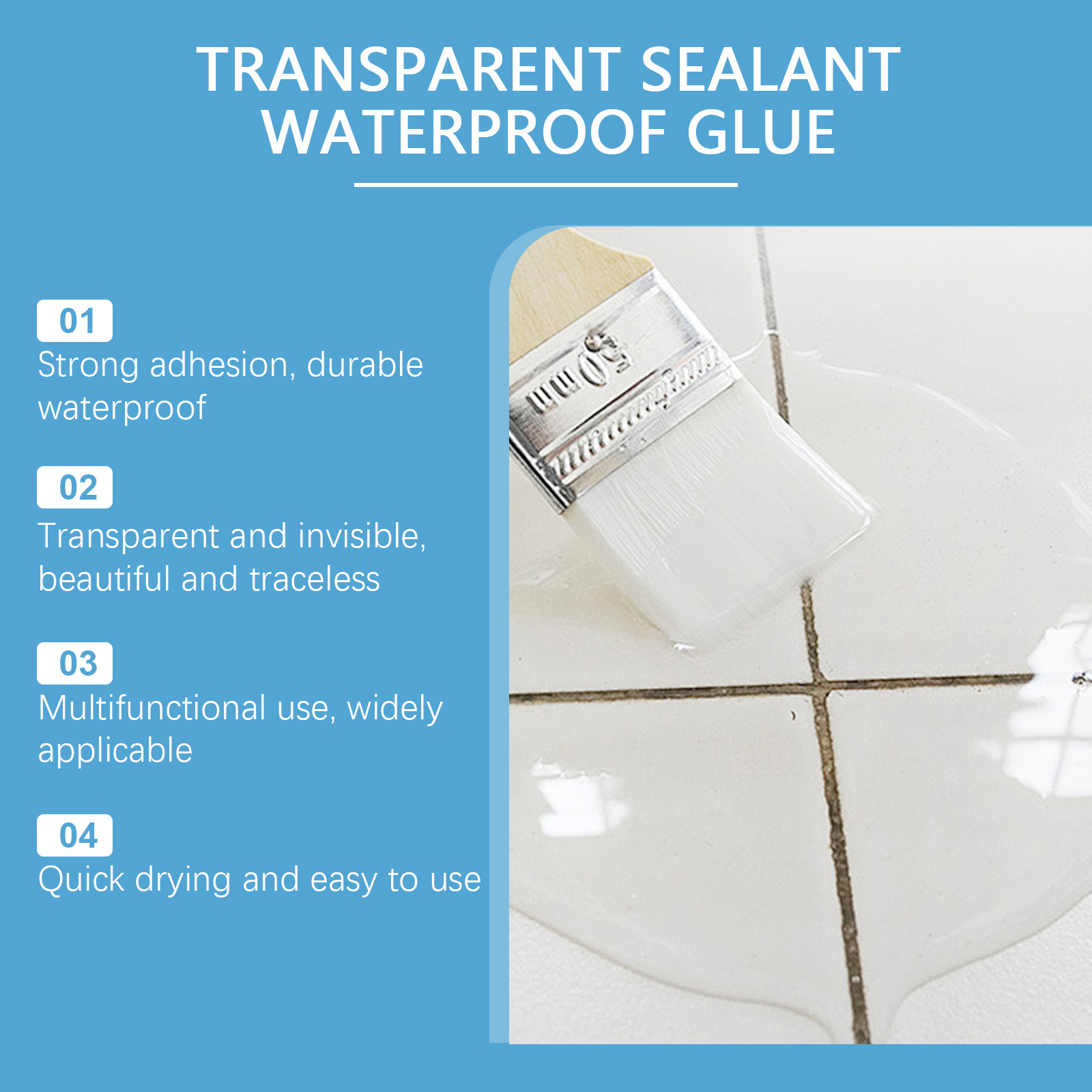 Transparent Waterproof Sealant - Home Bathroom Wall Tiles 评论和价格