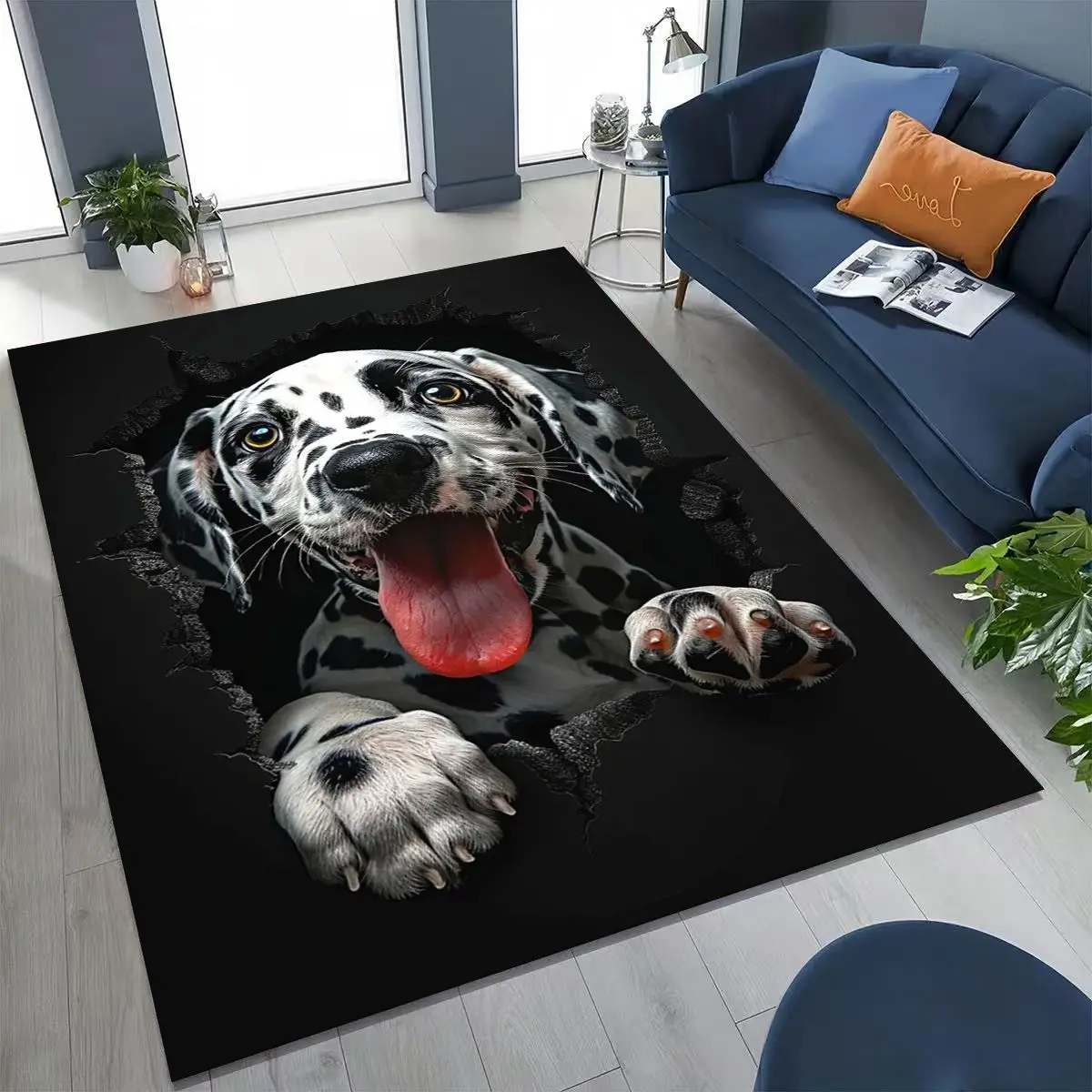 3D Illusion Breaking Wall Dog  - Home Bathroom Break 评论和价格
