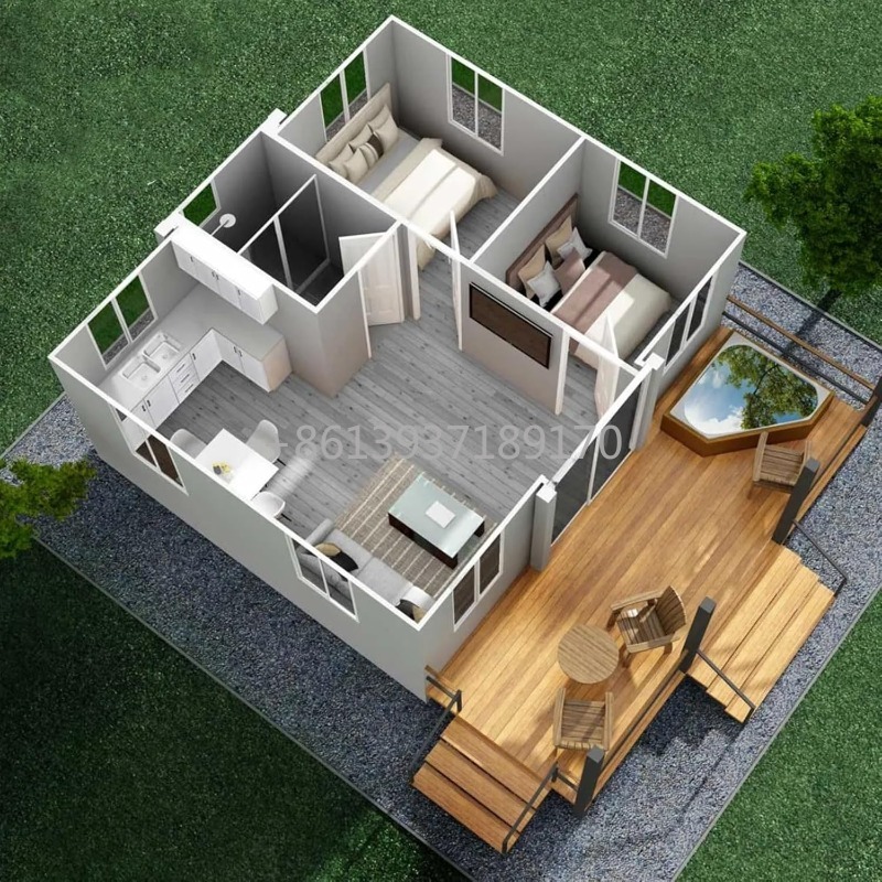 20FT Foldable Expandable 2 Bed - Tiny Home Bathroom Kitchen 评论和价格