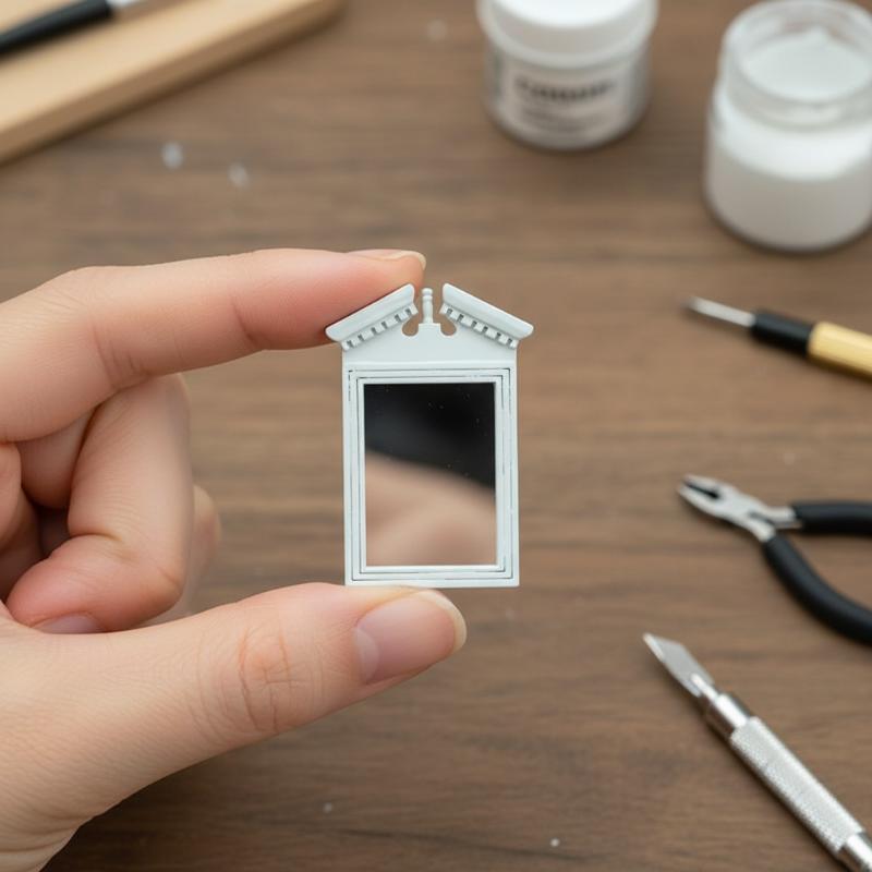 White Mirror Dollhouse Bathroo - Home Bathroom Scales 评论和价格
