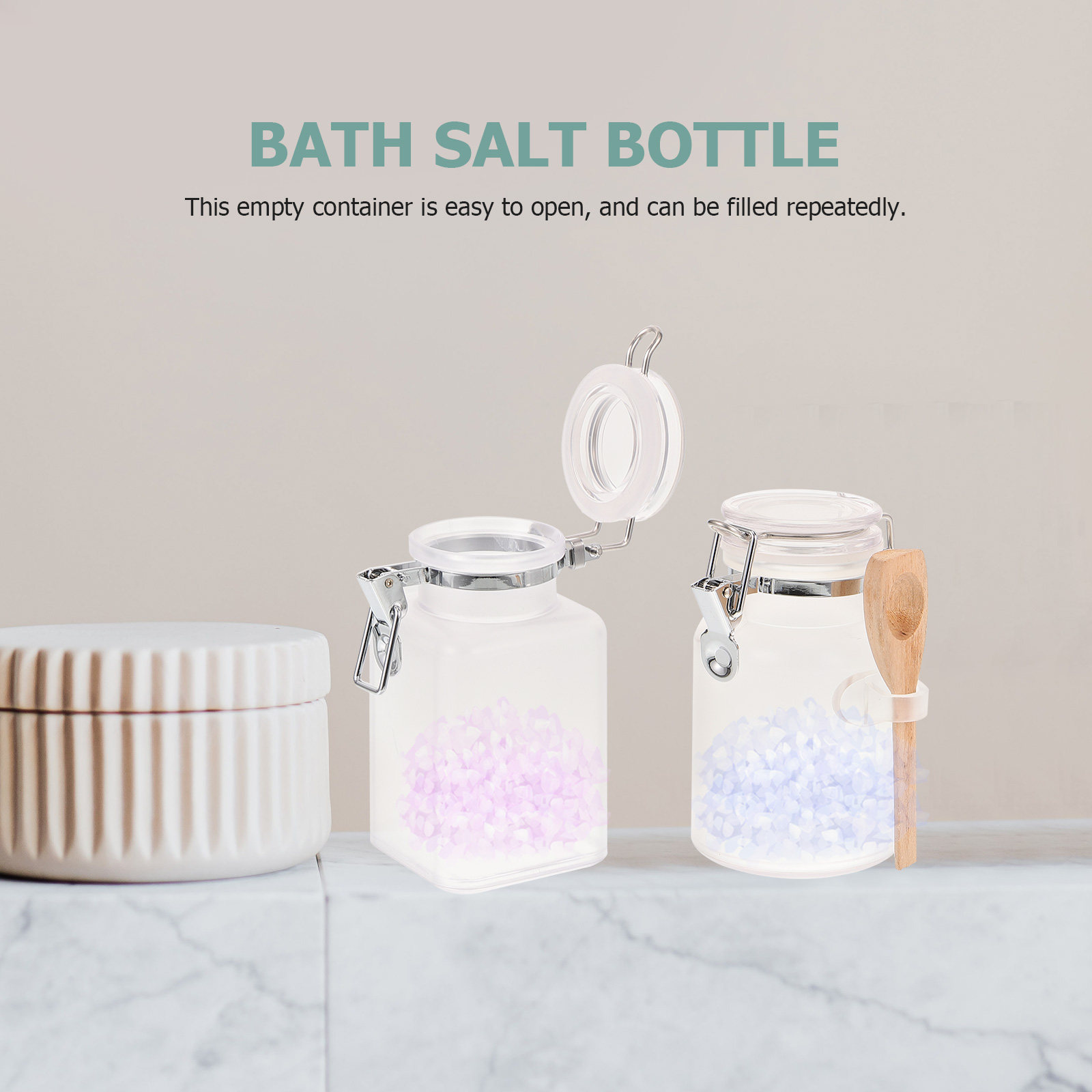 2Sets Bath Salt Sealed Storage - Bath Salts Jar 评论和价格