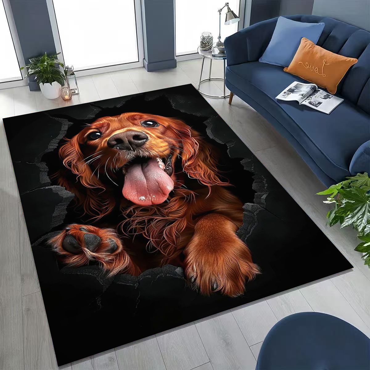 3D Illusion Breaking Wall Dog  - Home Bathroom Break 评论和价格